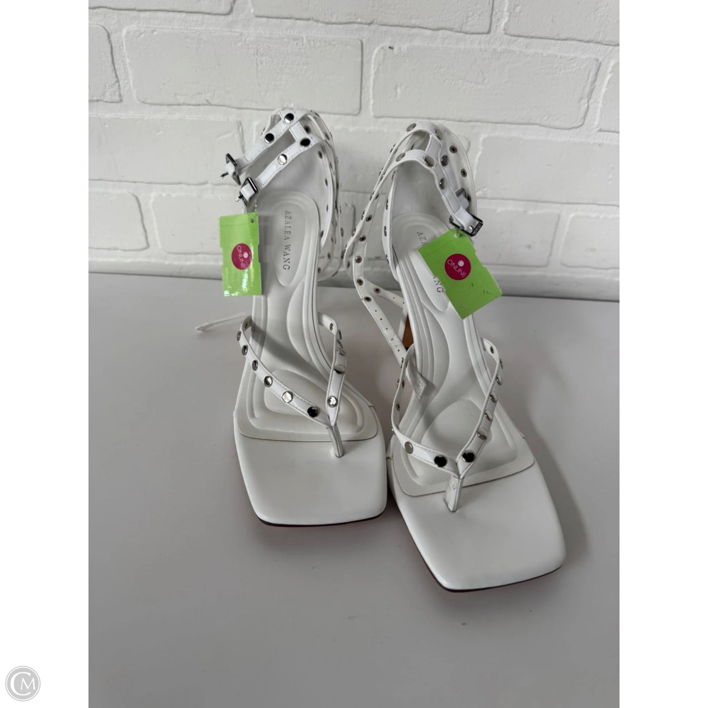 Sandals Heels Stiletto By Azalea Wang In White, Size: 10