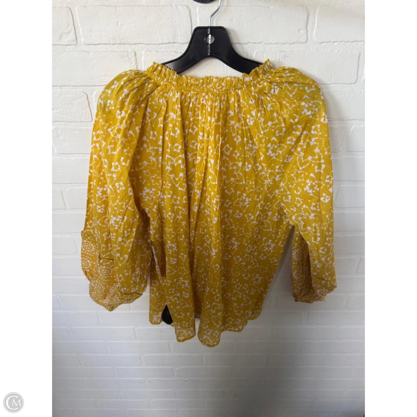 Top Long Sleeve By Cleobella In Yellow, Size: L