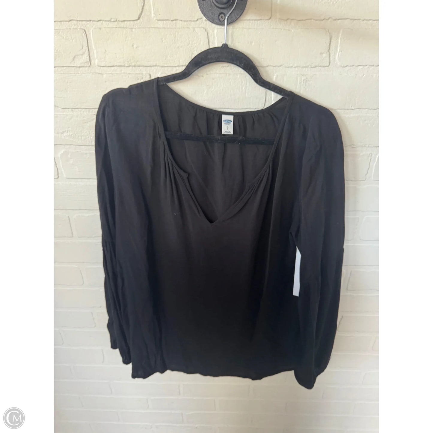 Top Long Sleeve By Old Navy In Black, Size: L