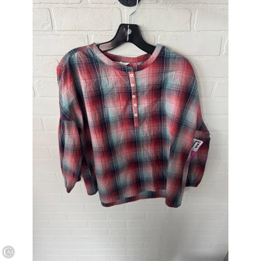 Top Long Sleeve By Caslon In Red, Size: M