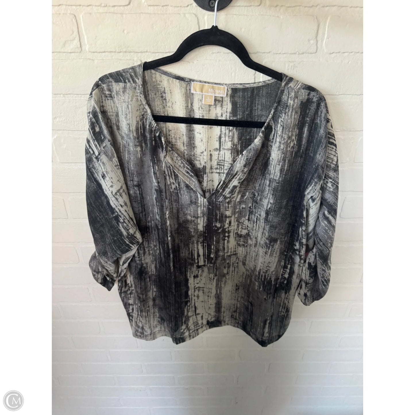 Top Long Sleeve By Michael By Michael Kors In Grey, Size: L