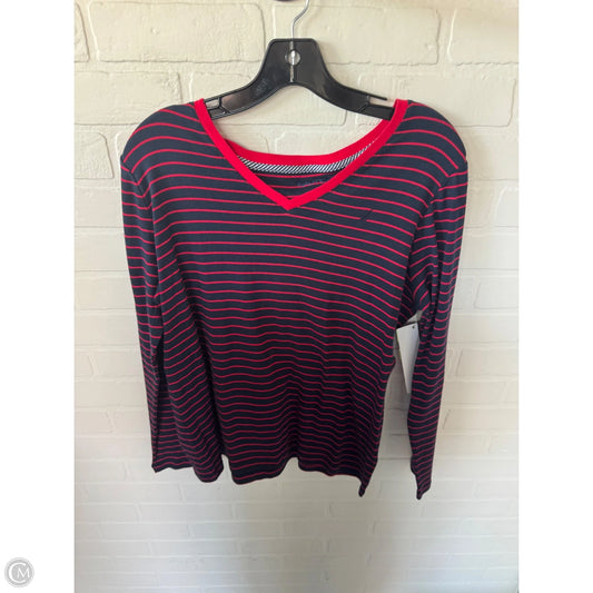 Top Long Sleeve By Nautica In Blue & Red, Size: Xl