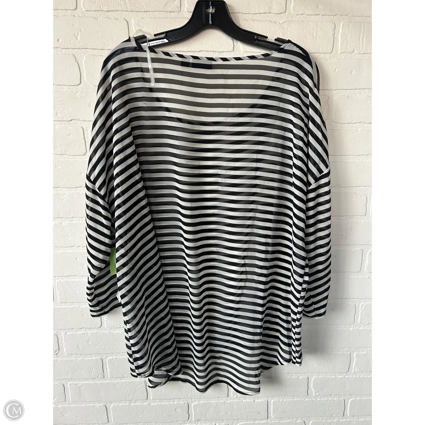 Top Long Sleeve By Ana In Black & White, Size: Xl