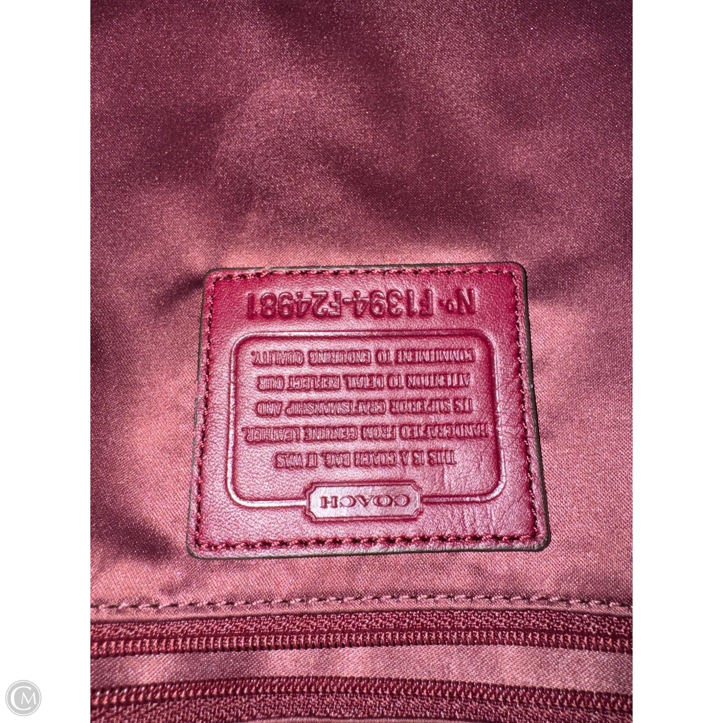 Tote Designer By Coach, Size: Large