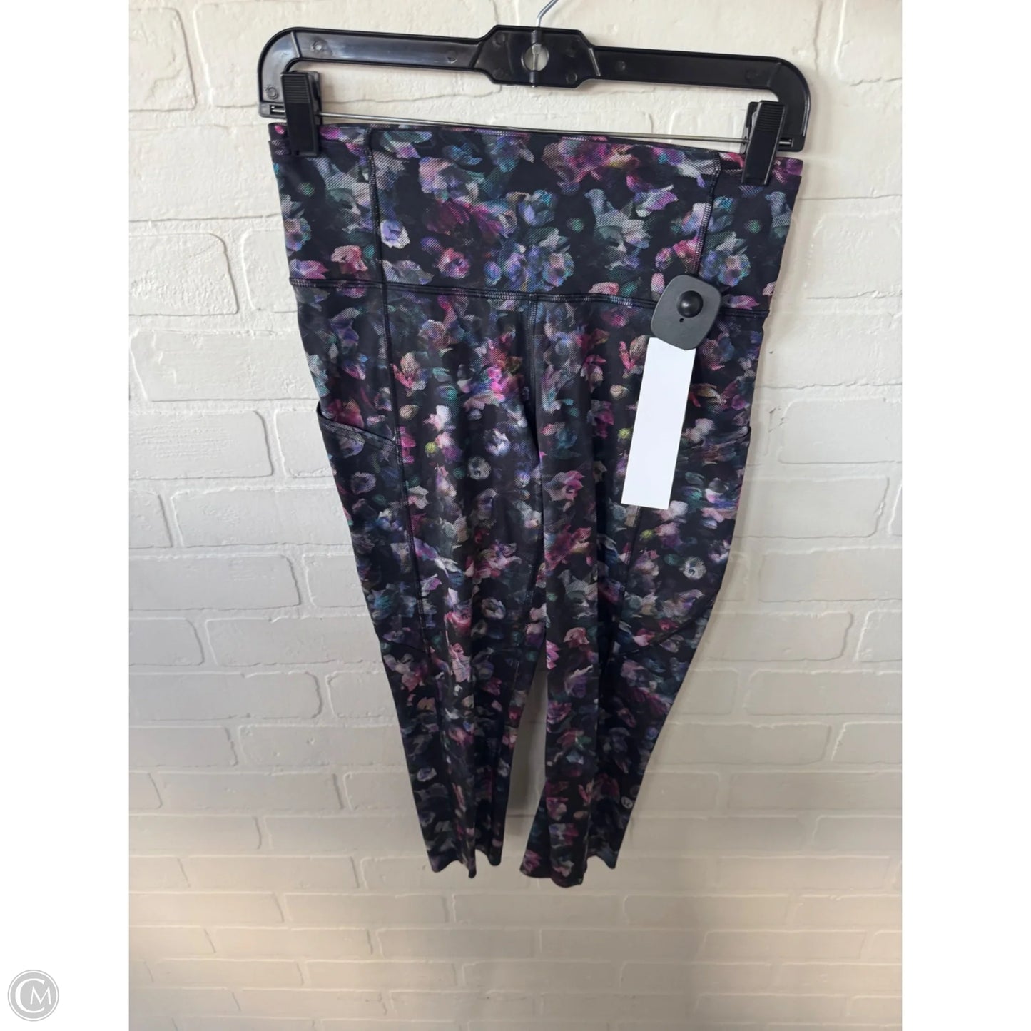 Athletic Capris By Lululemon In Black & Pink, Size: 6