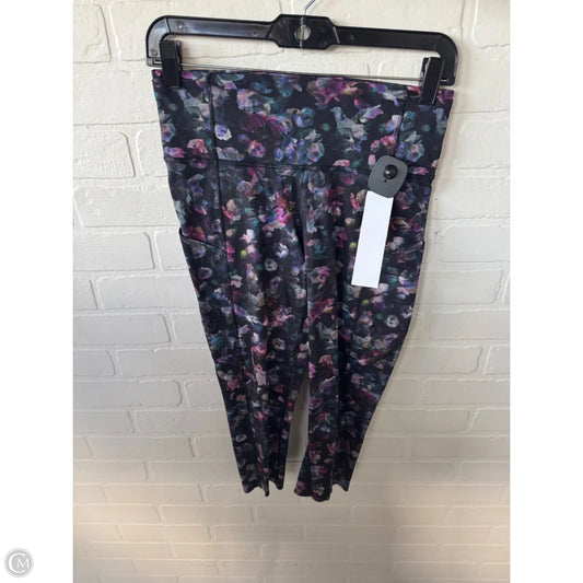 Athletic Capris By Lululemon In Black & Pink, Size: 6