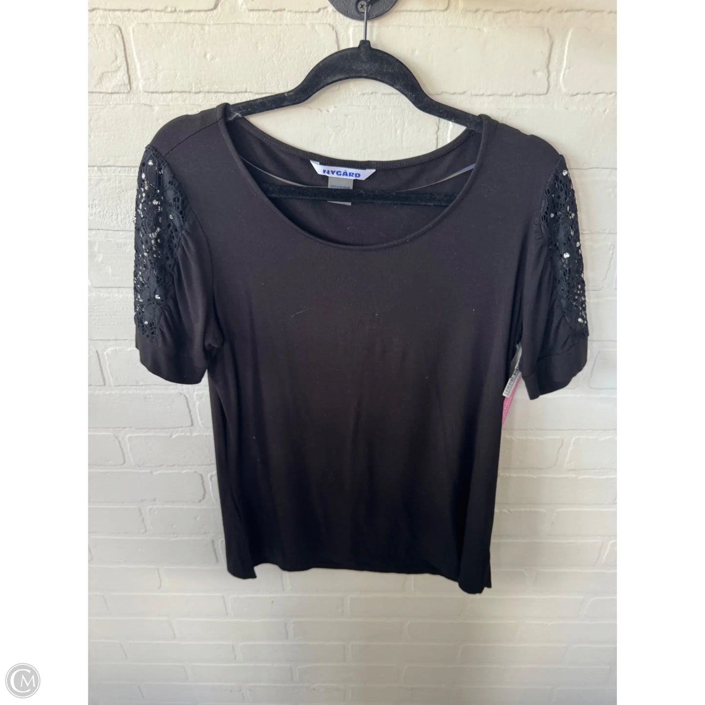 Top Short Sleeve By Nygard Peter In Black, Size: S