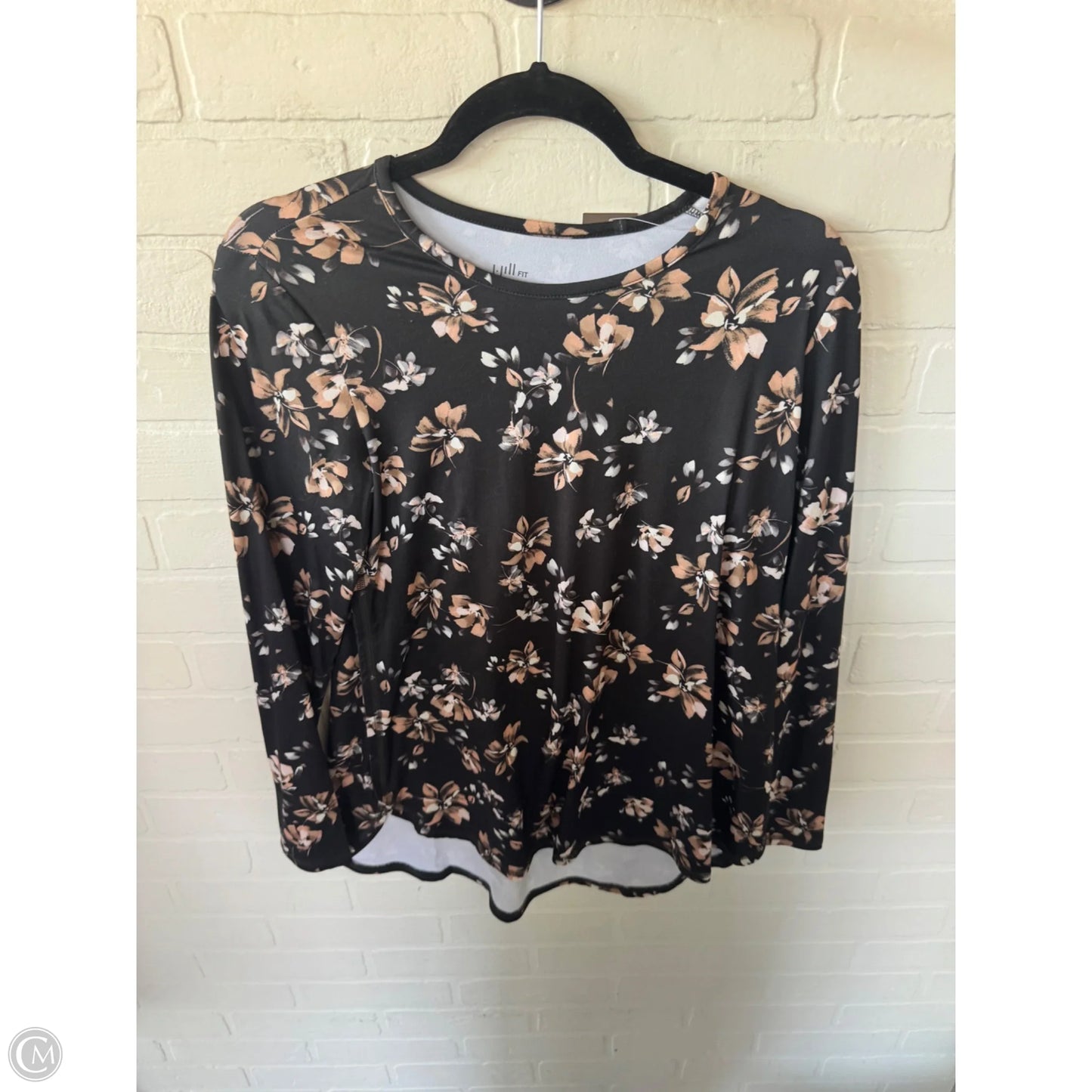 Top Long Sleeve By J. Jill In Black & Cream, Size: S