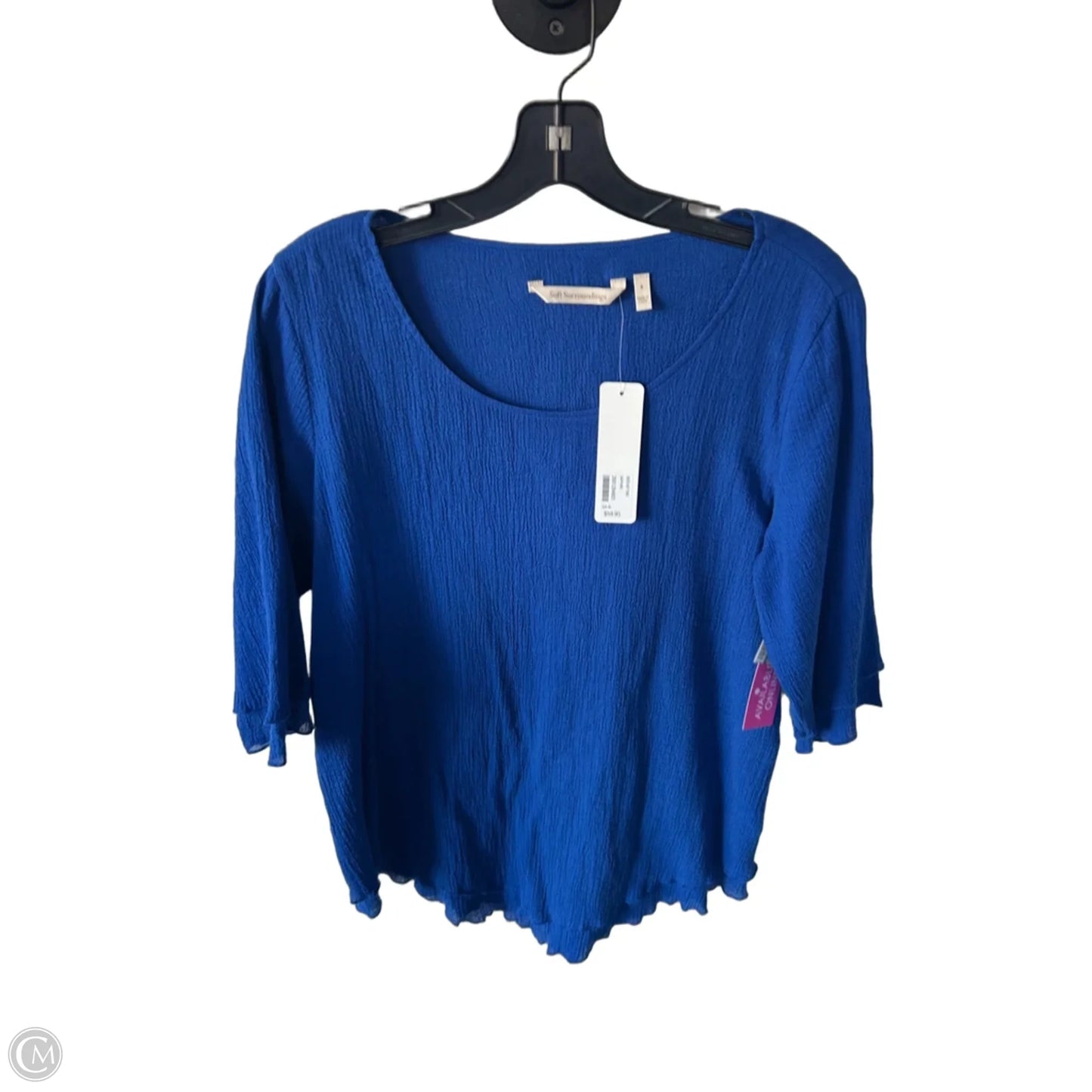 Tunic 3/4 Sleeve By Soft Surroundings In Blue, Size: S