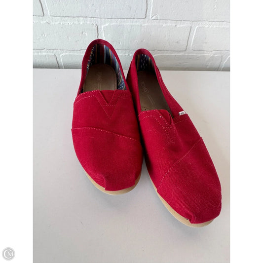 Shoes Flats By Toms In Red, Size: 9