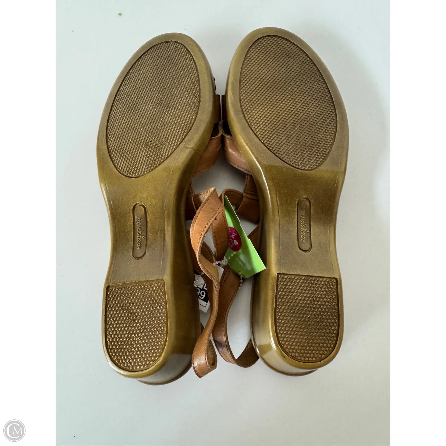 Sandals Heels Wedge By Easy Spirit In Brown, Size: 8