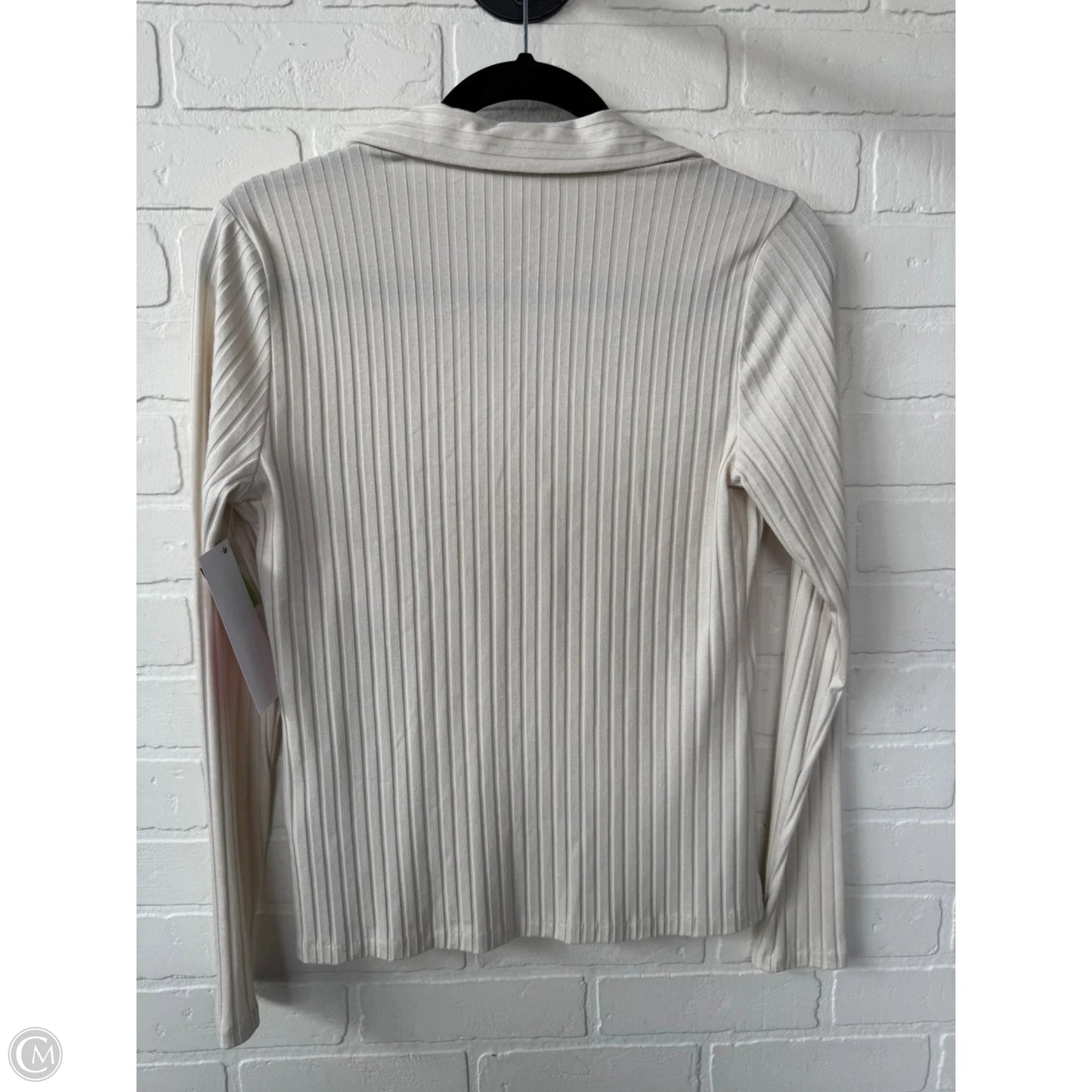 Top Long Sleeve By Banana Republic In Cream, Size: S