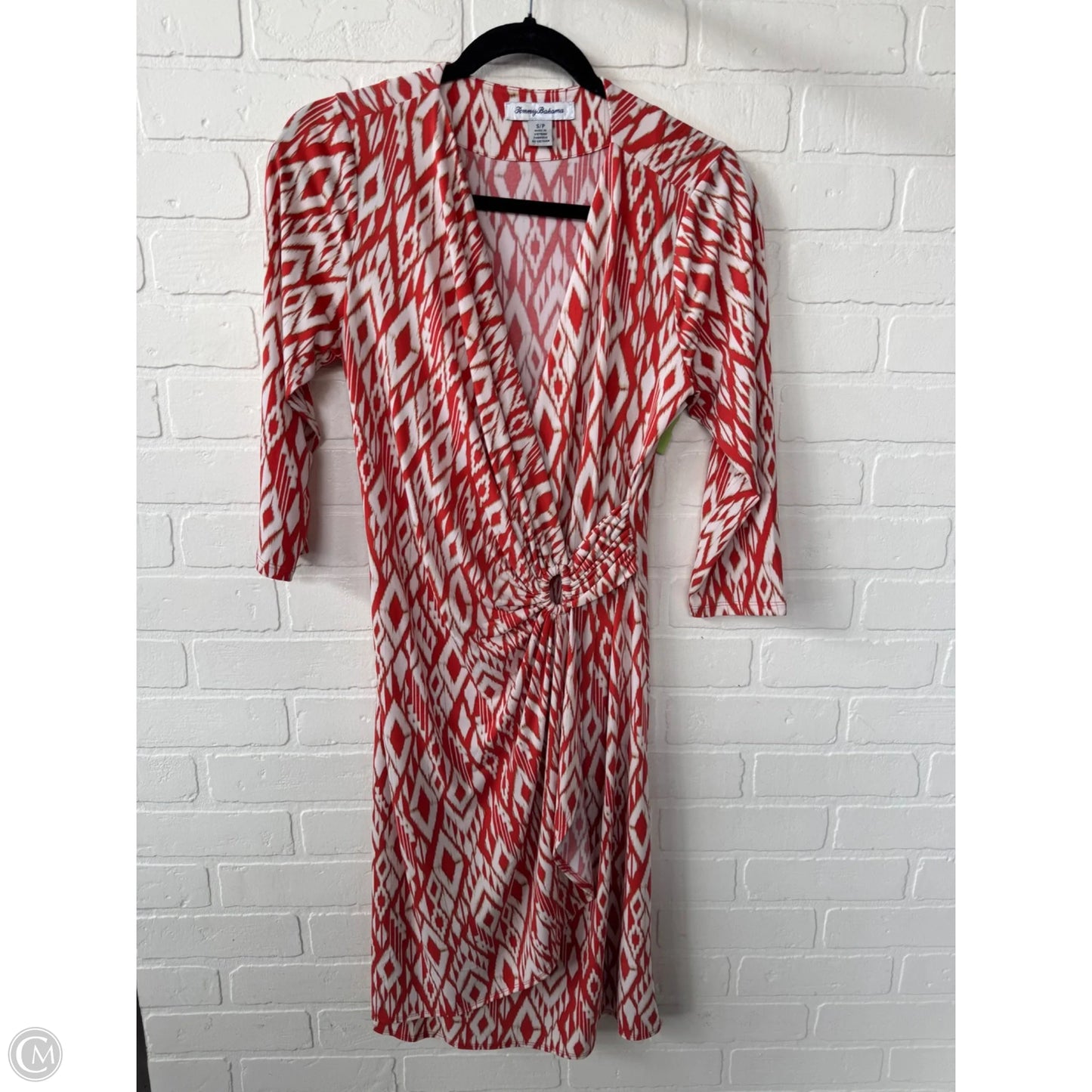 Dress Work By Tommy Bahama In Cream & Orange, Size: S