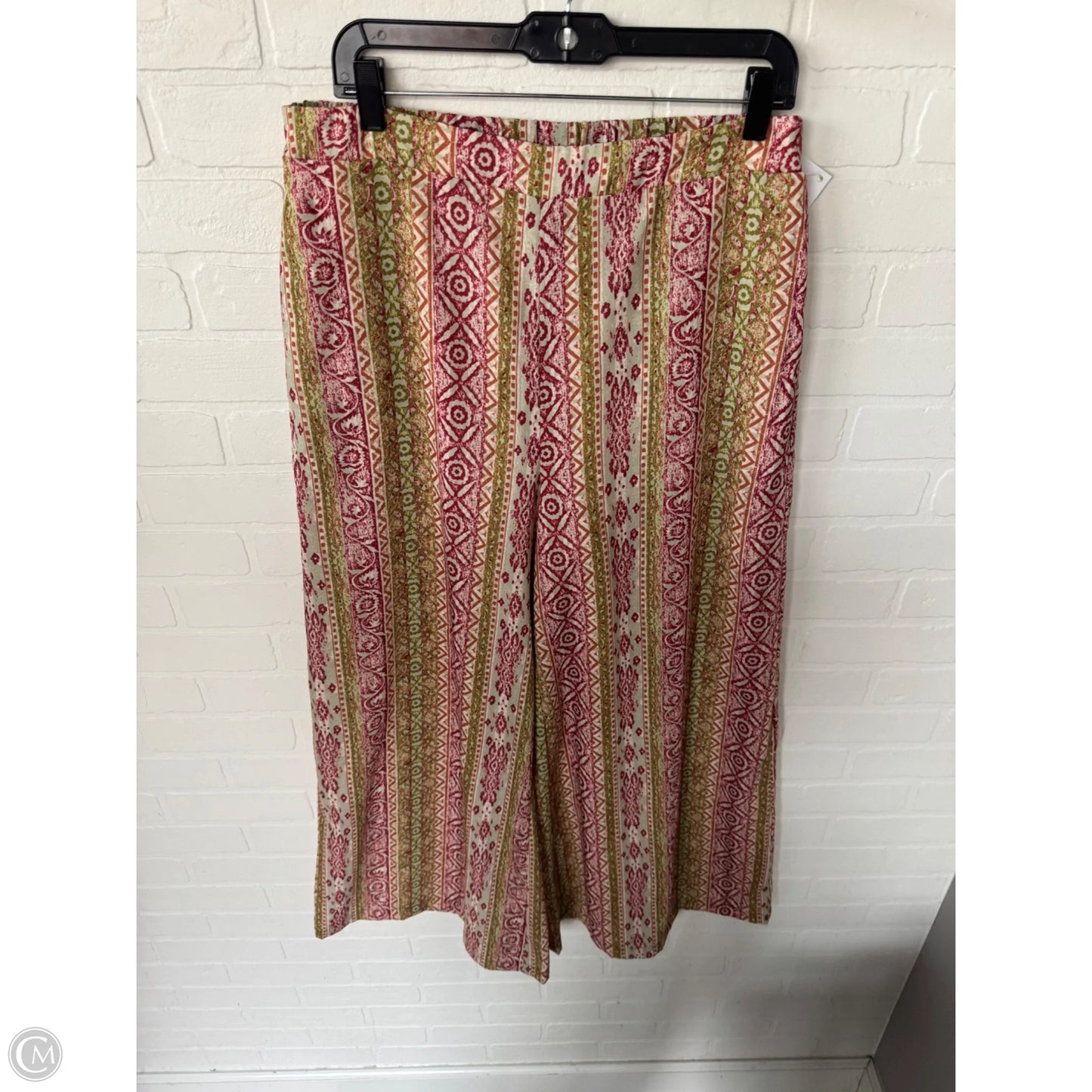 Pants Wide Leg By Cider In Green & Red, Size: 16
