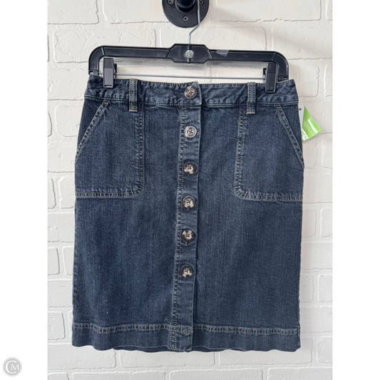 Skirt Mini & Short By Ann Taylor In Blue Denim, Size: 2p