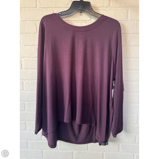 Athletic Top Long Sleeve Crewneck By Athleta In Purple, Size: Xl