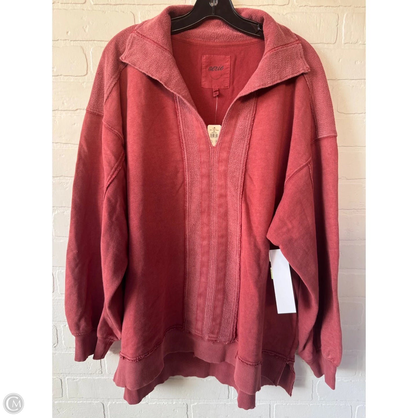 Sweatshirt Collar By Aerie In Orange, Size: L