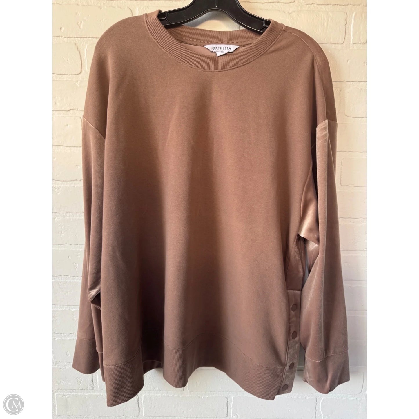 Athletic Sweatshirt Crewneck By Athleta In Brown, Size: Xl