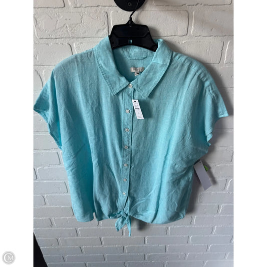 Top Short Sleeve By Talbots In Blue, Size: L