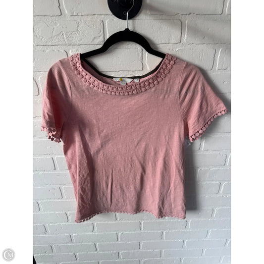 Top Short Sleeve By Boden In Peach, Size: S