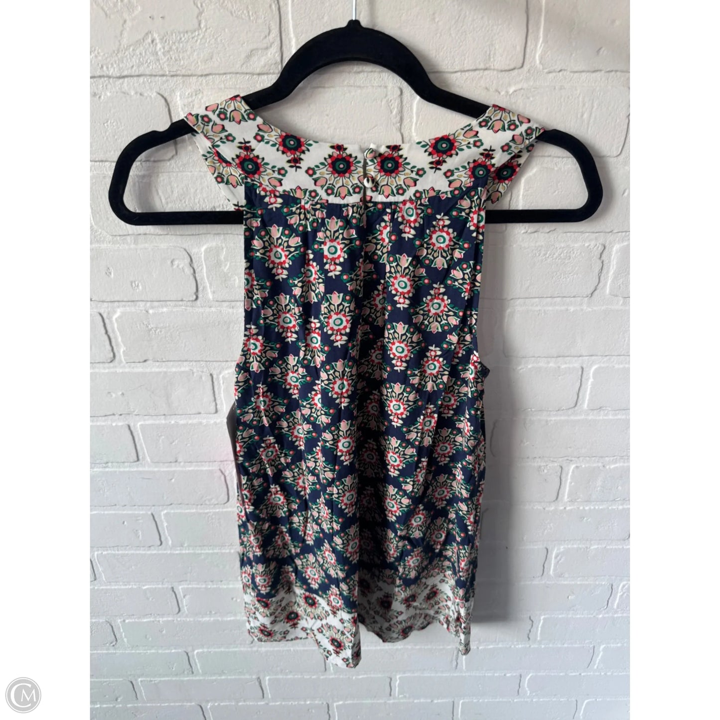Top Sleeveless By Boden In Blue & Cream, Size: Xs