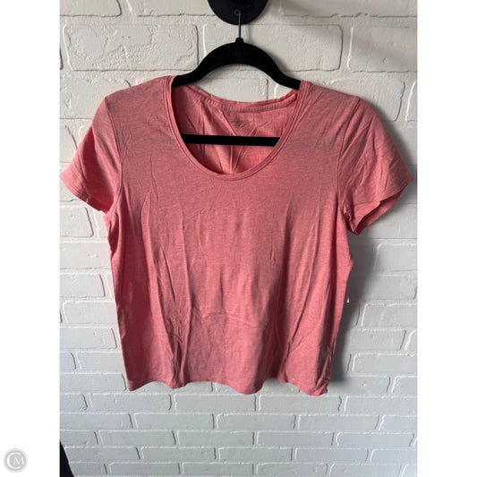 Top Short Sleeve Basic By Garnet Hill In Orange, Size: M