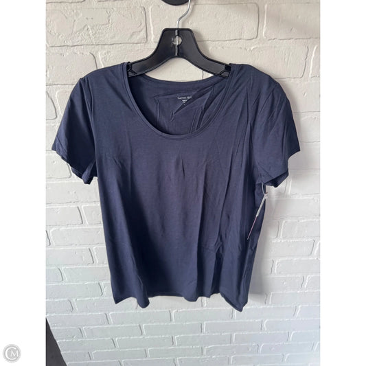 Top Short Sleeve Basic By Garnet Hill In Navy, Size: M