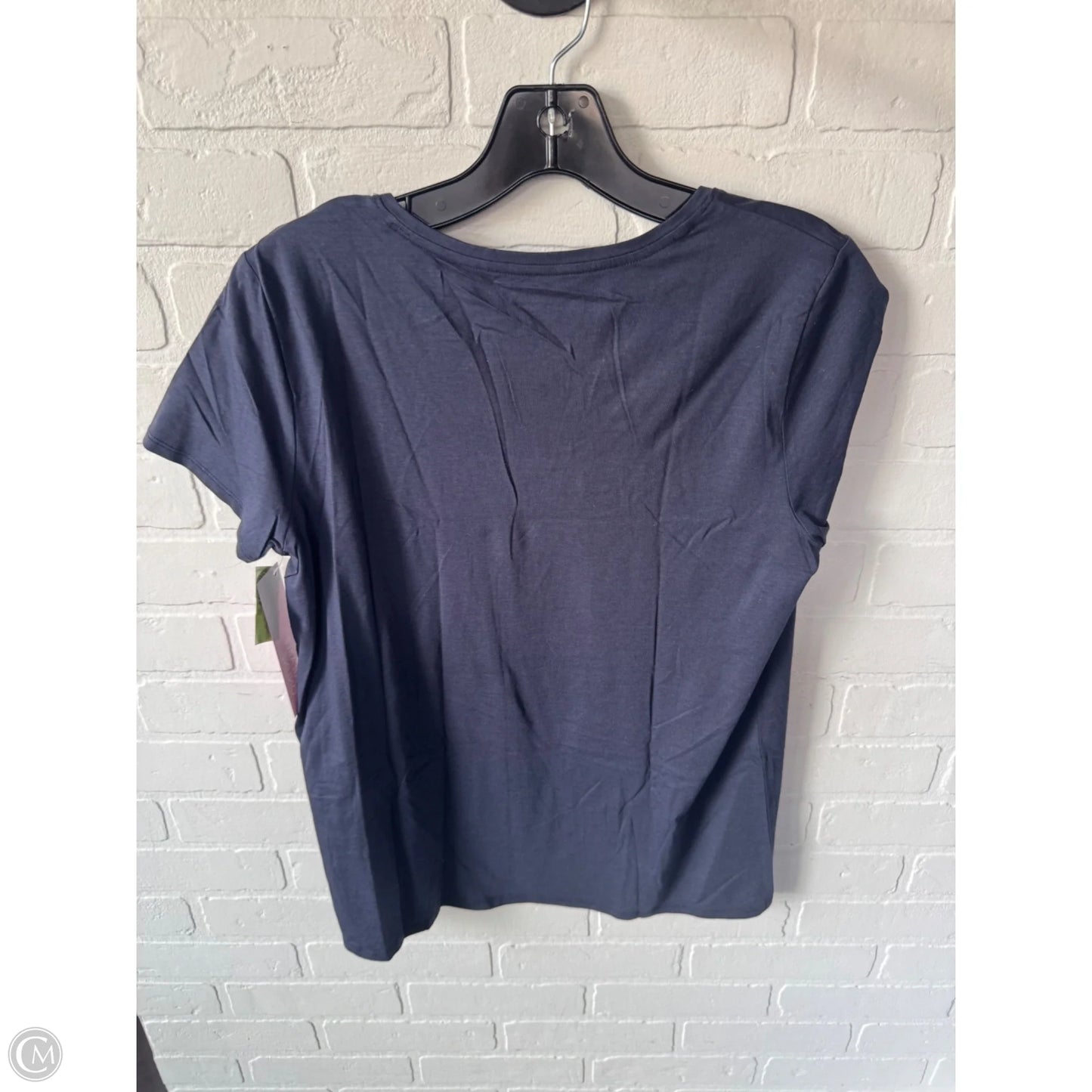 Top Short Sleeve Basic By Garnet Hill In Navy, Size: M