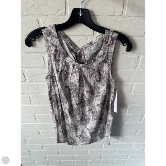 Top Sleeveless By Boden In Cream & Purple, Size: S