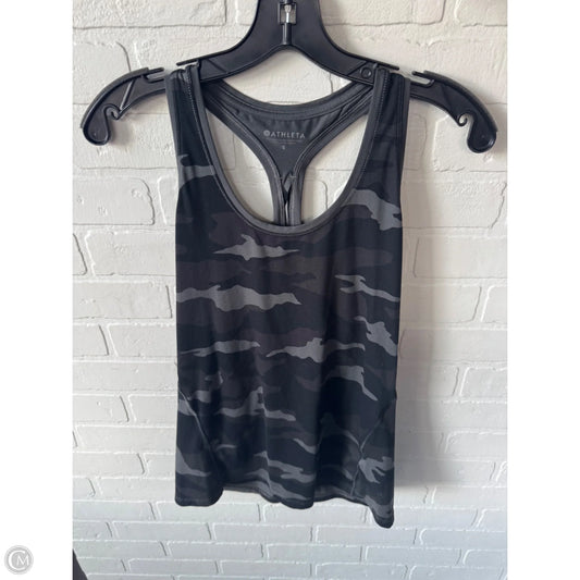 Athletic Tank Top By Athleta In Black & Green, Size: S
