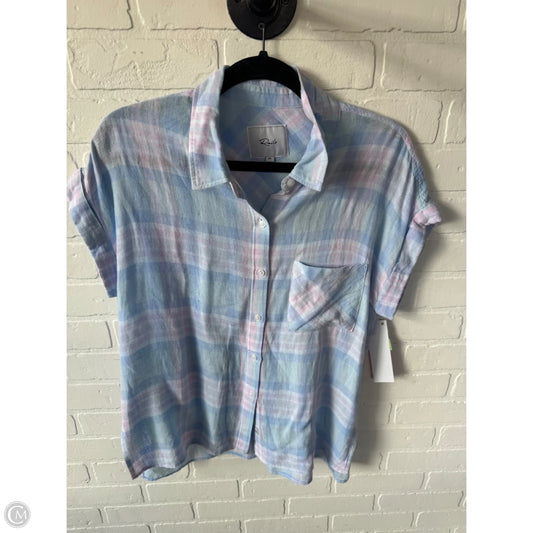 Top Short Sleeve By Rails In Blue & Pink, Size: M