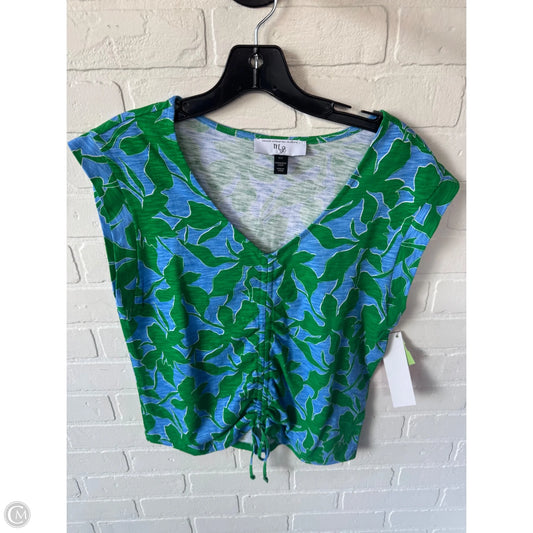 Top Sleeveless By Cmc In Blue & Green, Size: S