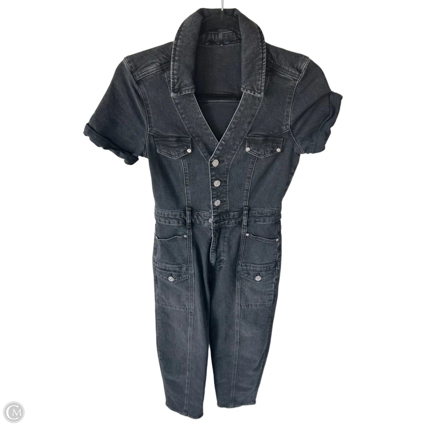Jumpsuit By Paige In Black Denim, Size: Xs