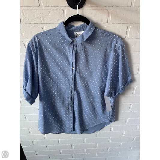 Top Short Sleeve By Cmc In Blue & Brown, Size: S