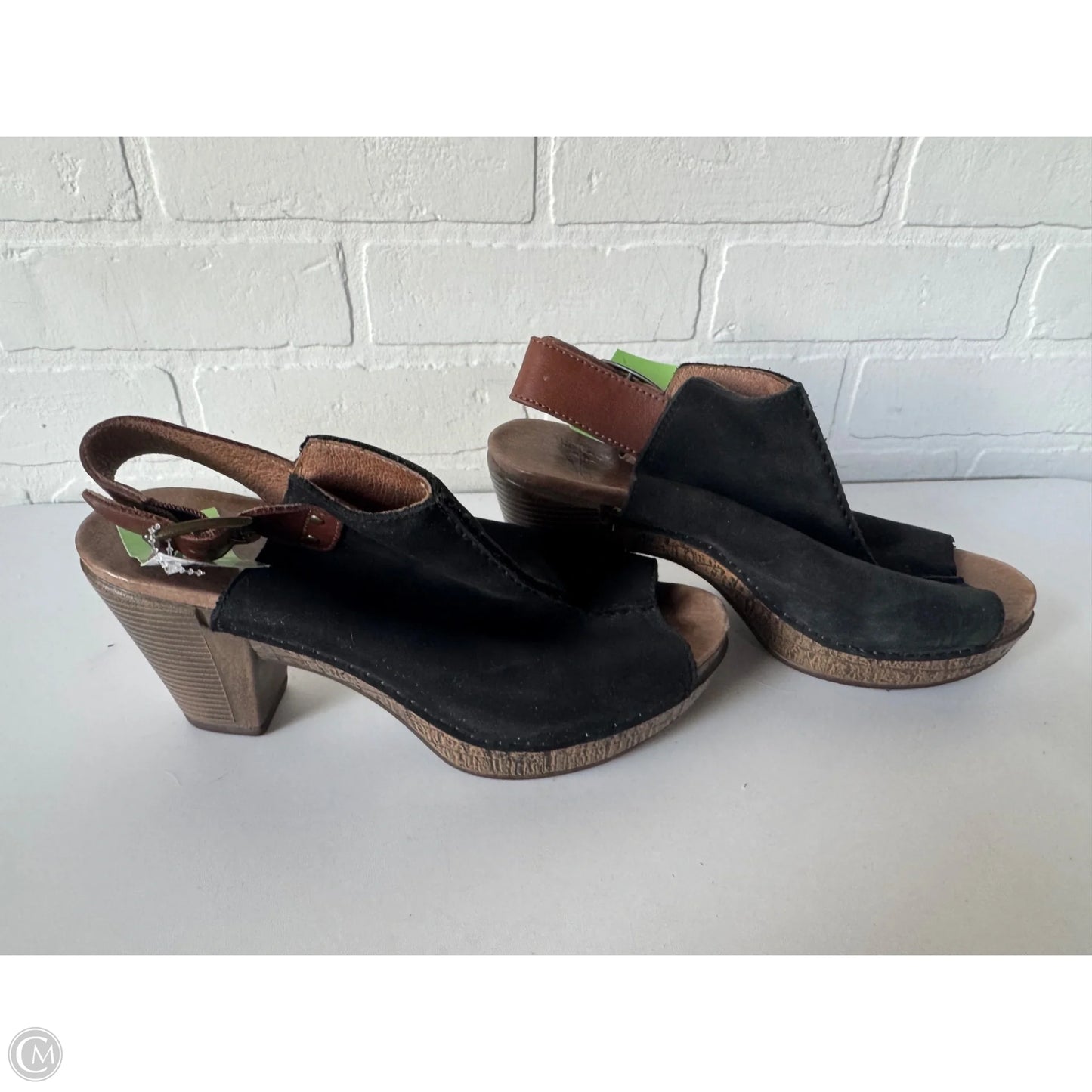 Sandals Heels Block By Dansko In Black, Size: 7.5