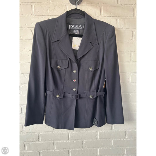 Blazer Designer By Escada In Navy, Size: M