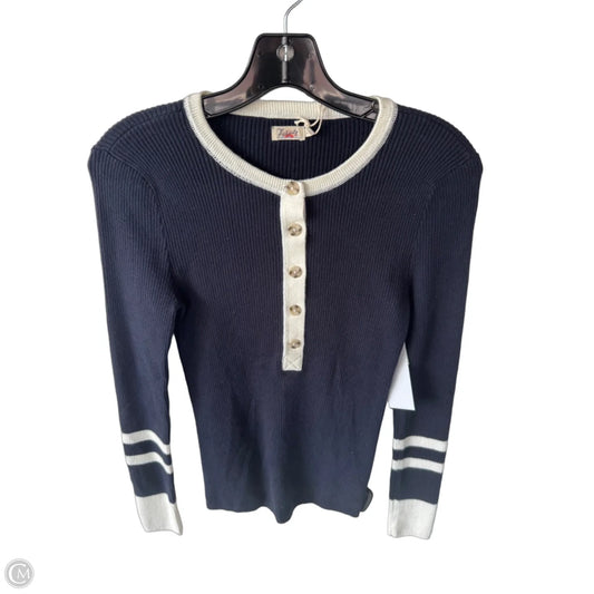 Sweater By Faherty In Blue & Cream, Size: S