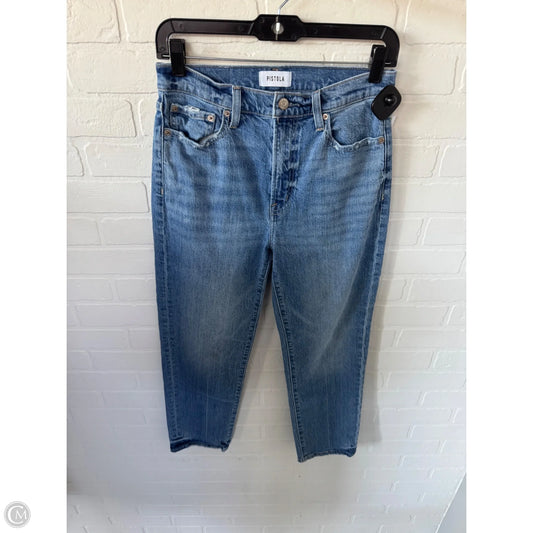 Jeans Straight By Pistola In Blue Denim, Size: 4