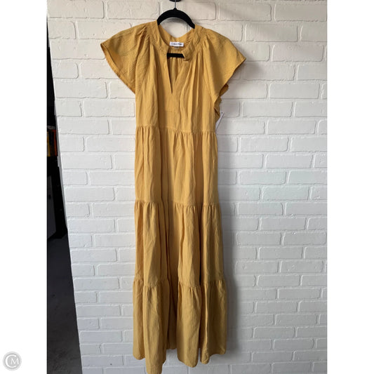 Dress Casual Maxi By Calvin Klein In Yellow, Size: S