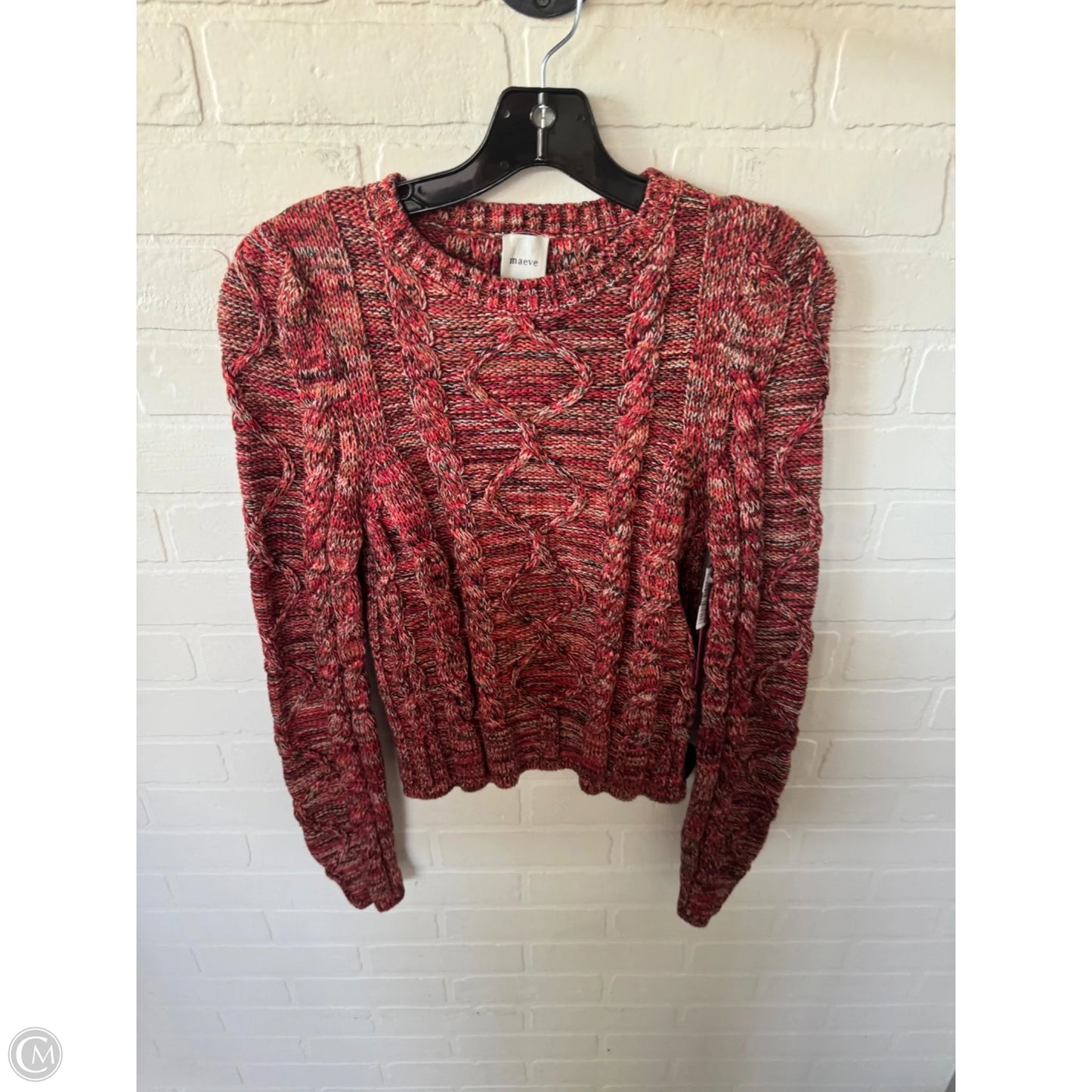 Sweater By Maeve In Orange & Red, Size: S