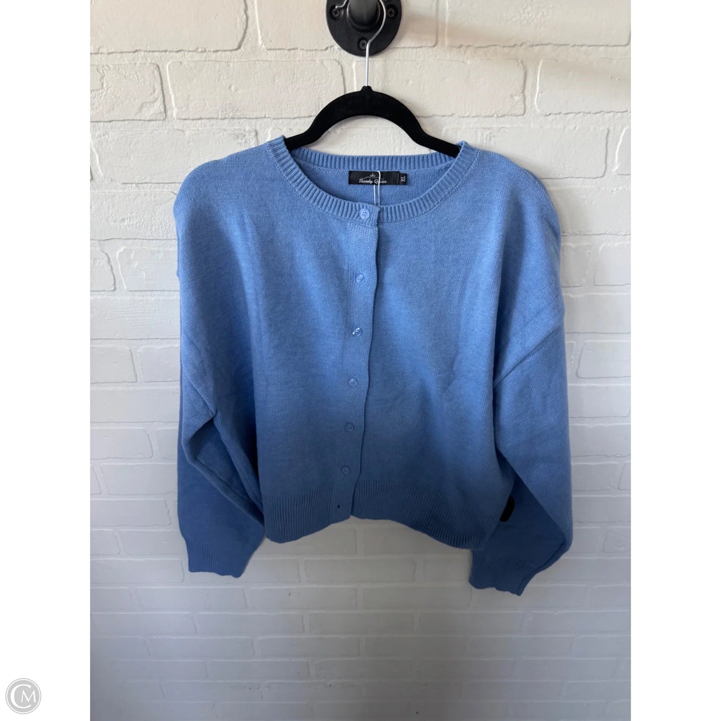 Sweater Cardigan By Trendy Queen In Blue, Size: Xl