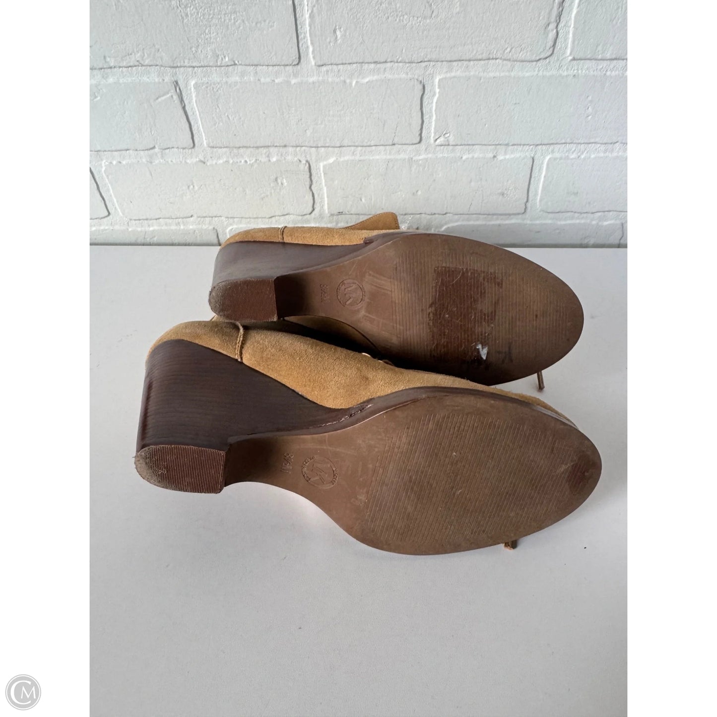 Boots Ankle Heels By Michael By Michael Kors In Tan, Size: 8.5