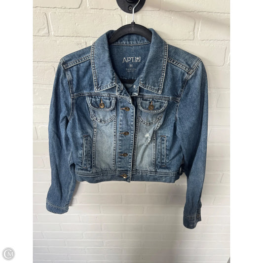 Jacket Denim By Apt 9 In Blue Denim, Size: M