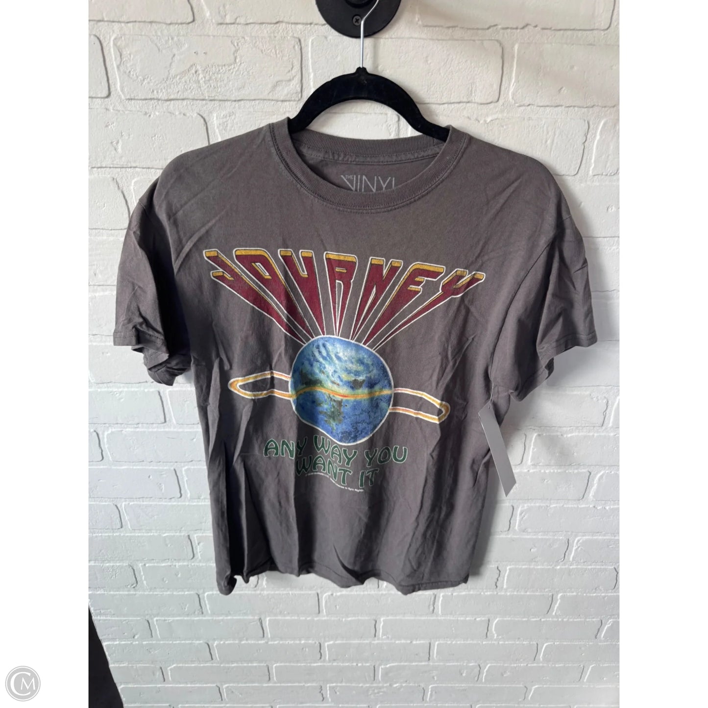Top Short Sleeve Basic By Clothes Mentor In Brown, Size: S