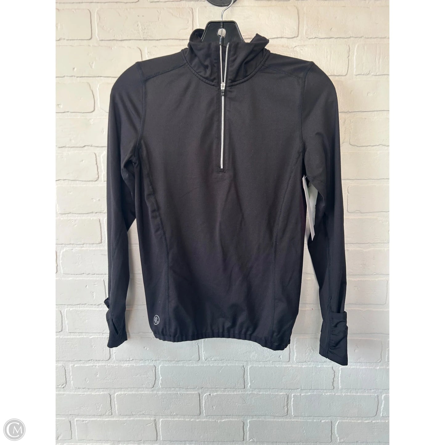 Athletic Top Long Sleeve Collar By Lauren By Ralph Lauren In Black, Size: Xxs