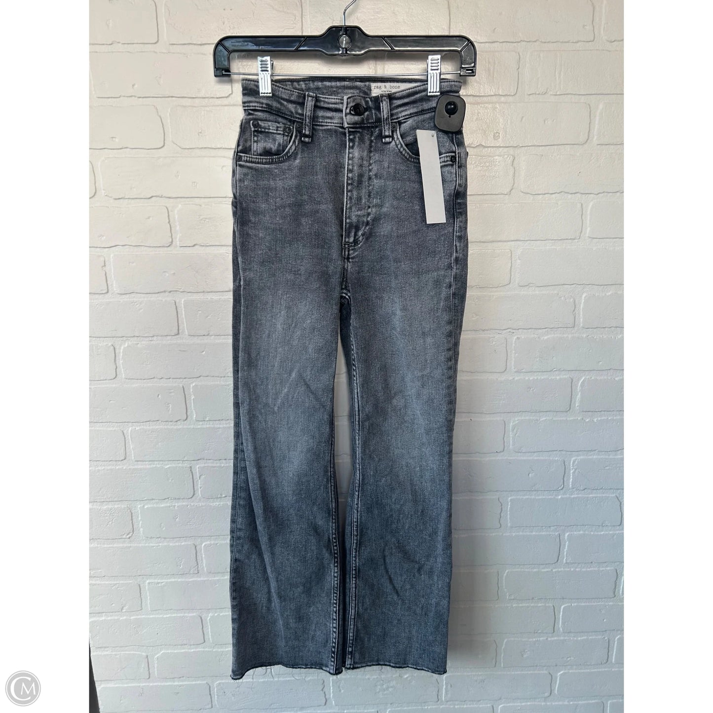 Jeans Boot Cut By Rag And Bone In Grey Denim, Size: 0