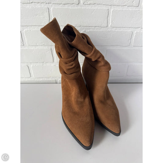 Boots Mid-calf Heels By Blondo In Brown, Size: 8