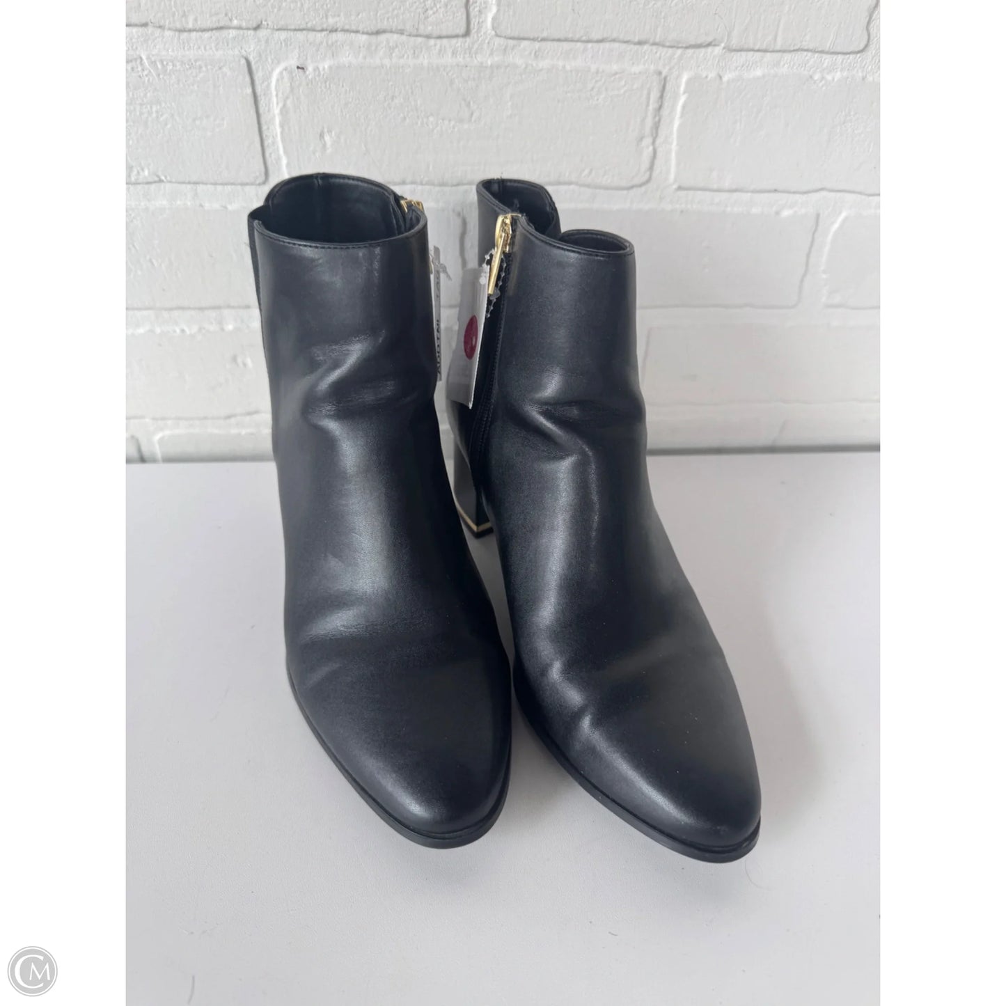 Boots Ankle Heels By Calvin Klein In Black, Size: 8