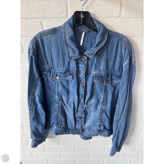 Jacket Denim By Free People In Blue Denim, Size: S