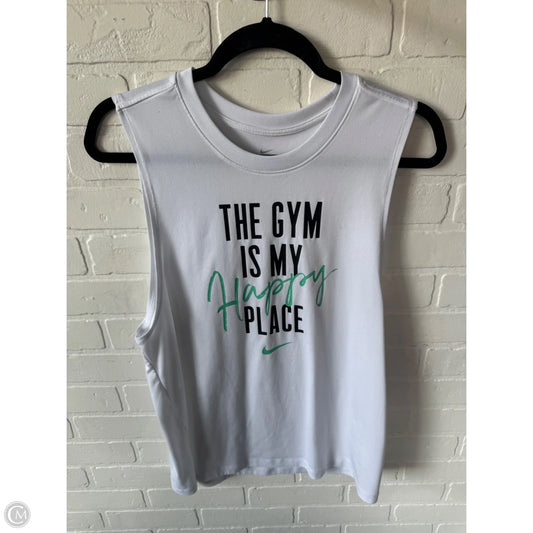 Athletic Tank Top By Nike Apparel In White, Size: M